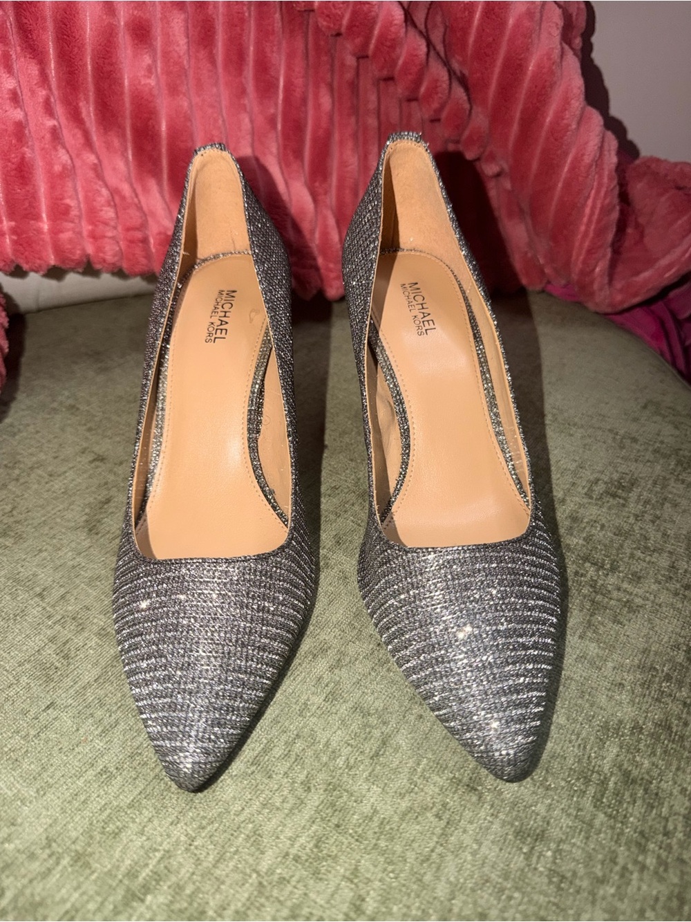Michael Kors Silver glitter Pumps